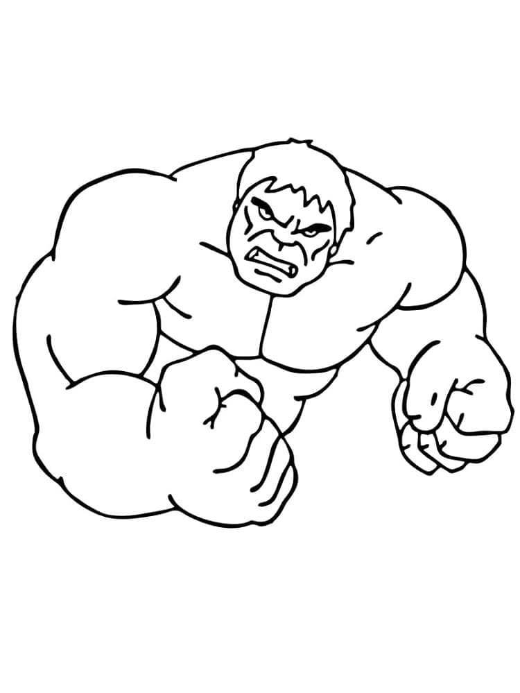 Vred Hulk-Kamp Tegninger til Farvelægning