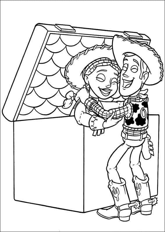 Woody og Jessie Toy Story Tegninger til Farvelægning