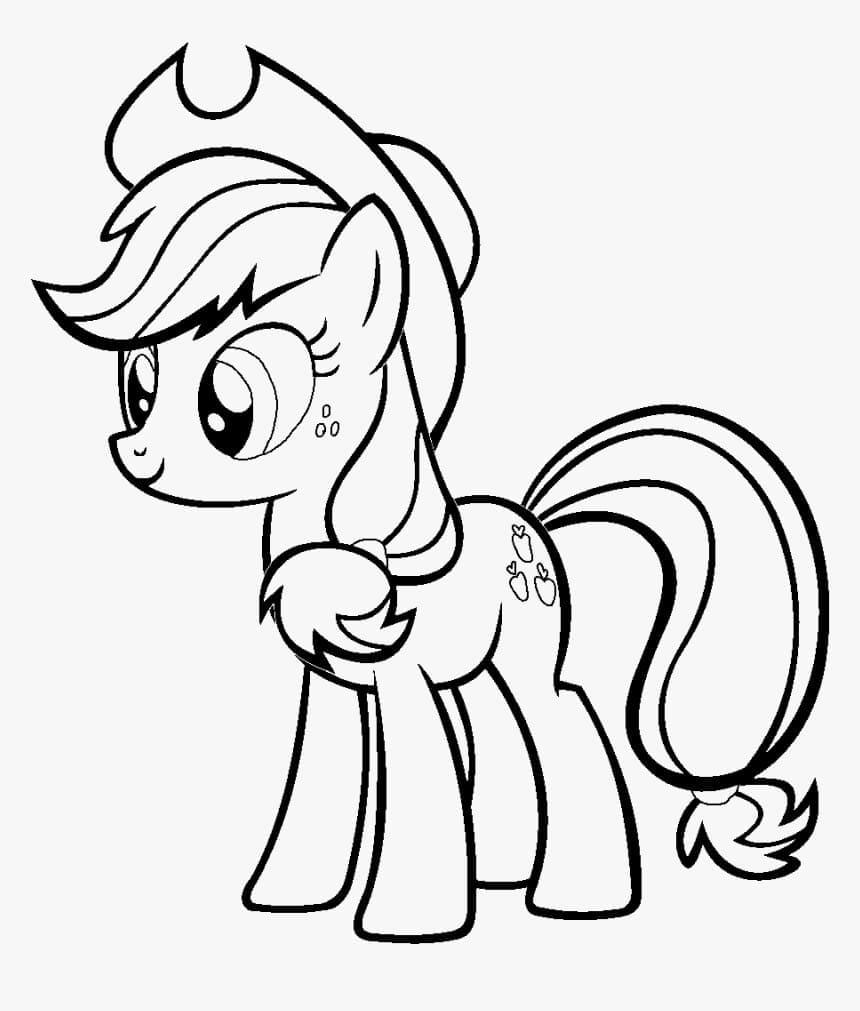 Yndig Applejack My Little Pony Tegninger til Farvelægning
