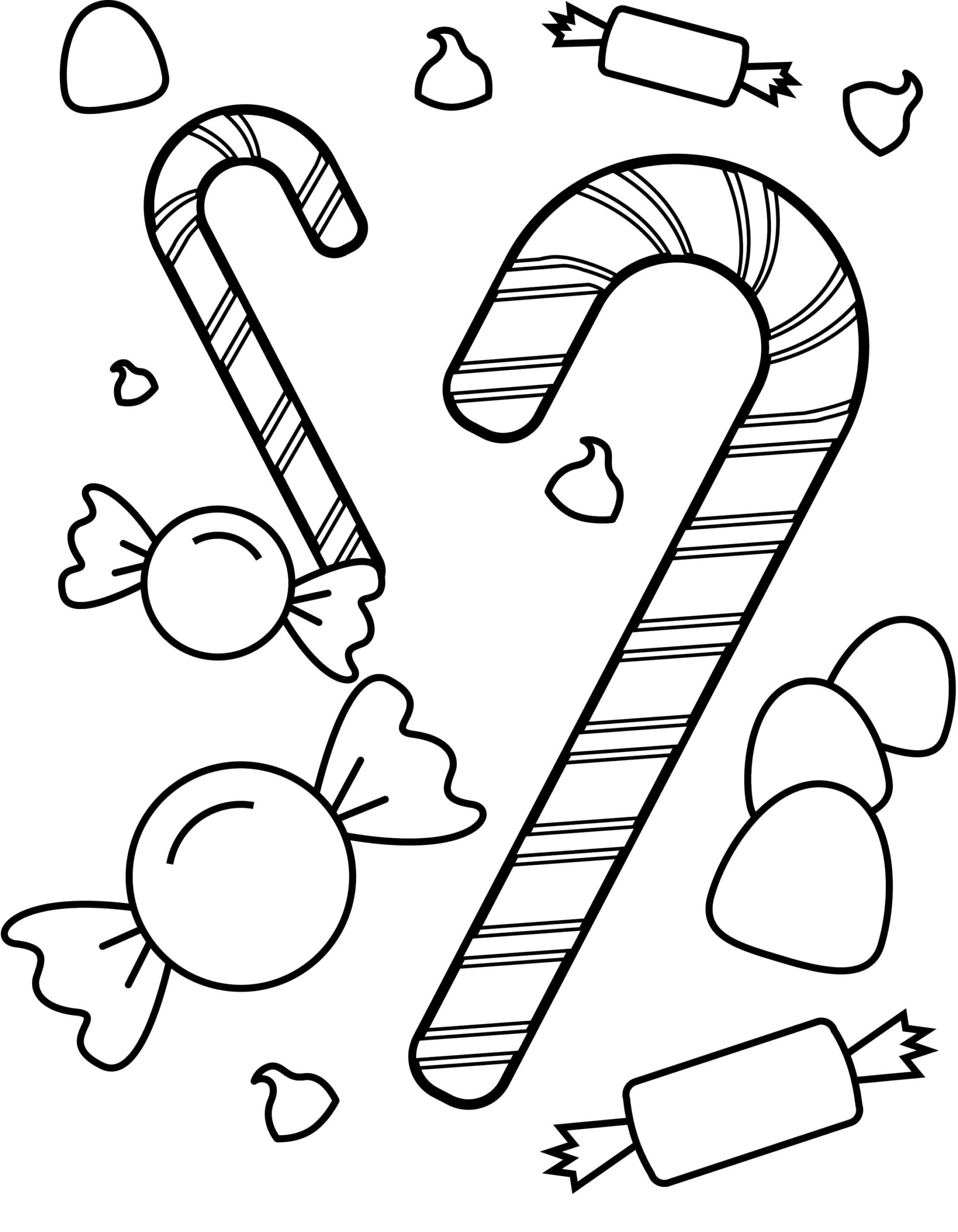 Candy-cane-coloring Tegninger til Farvelægning
