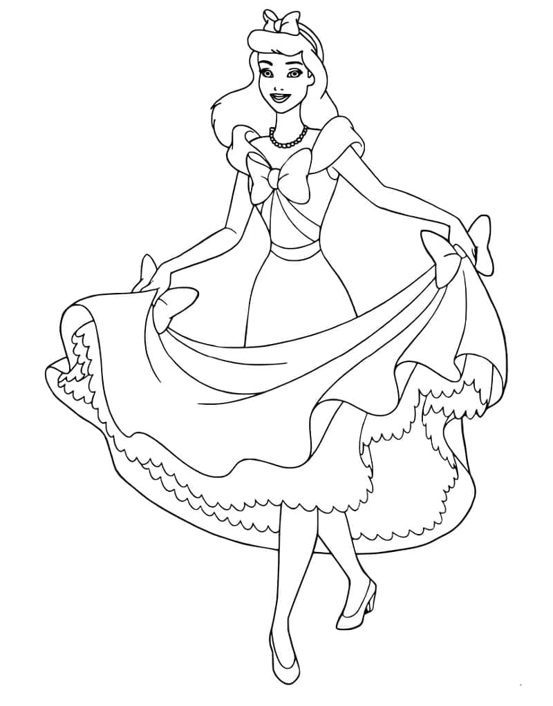 Askepot Disney Prinsesse Tegninger til Farvelægning