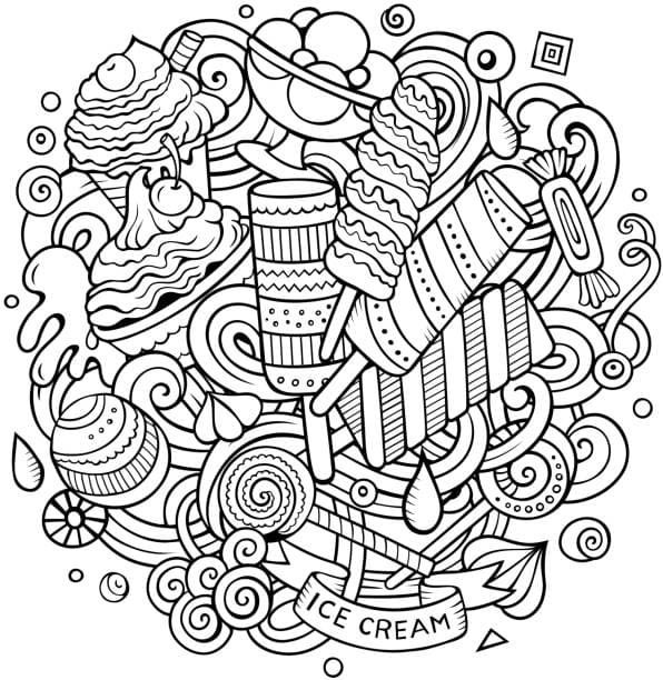 awsome-ice-cream-coloring Tegninger til Farvelægning