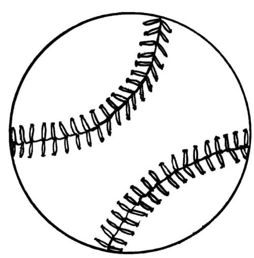 Baseball Bold Tegninger til Farvelægning