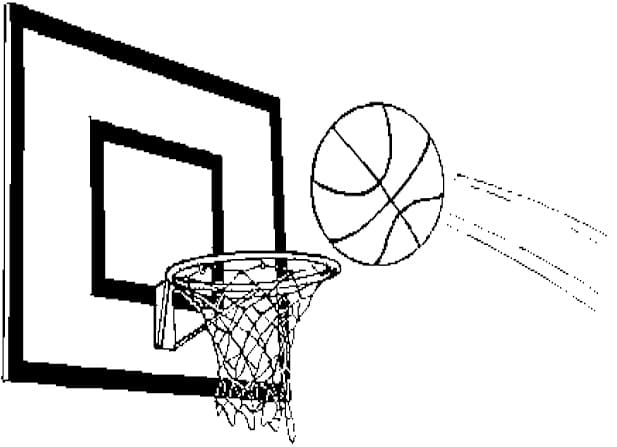 Basketball Gratis Tegninger til Farvelægning