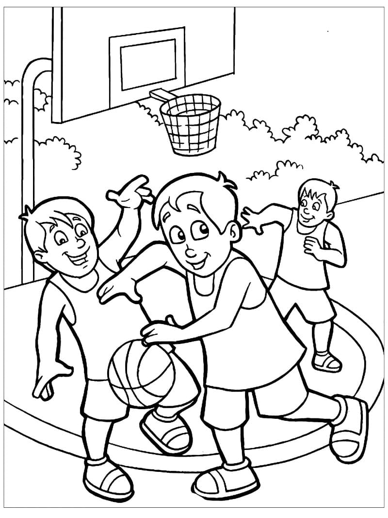 Basketball Kamp Tegninger til Farvelægning