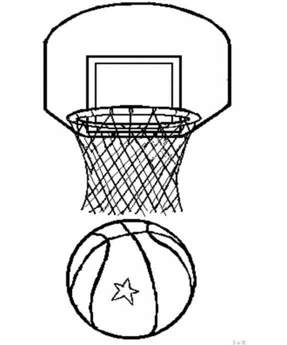 Basketball Sport Tegninger til Farvelægning