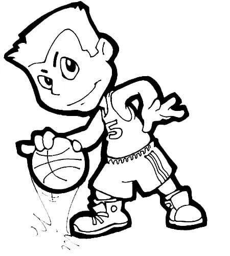 Basketballspiller Tegninger til Farvelægning