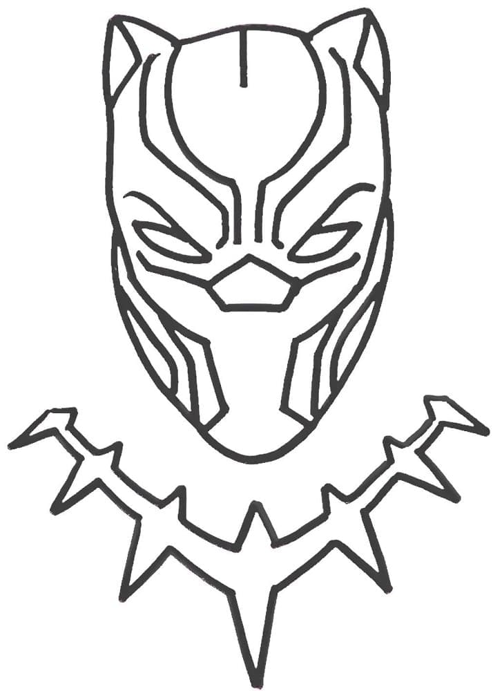 Black Panther maske Tegninger til Farvelægning