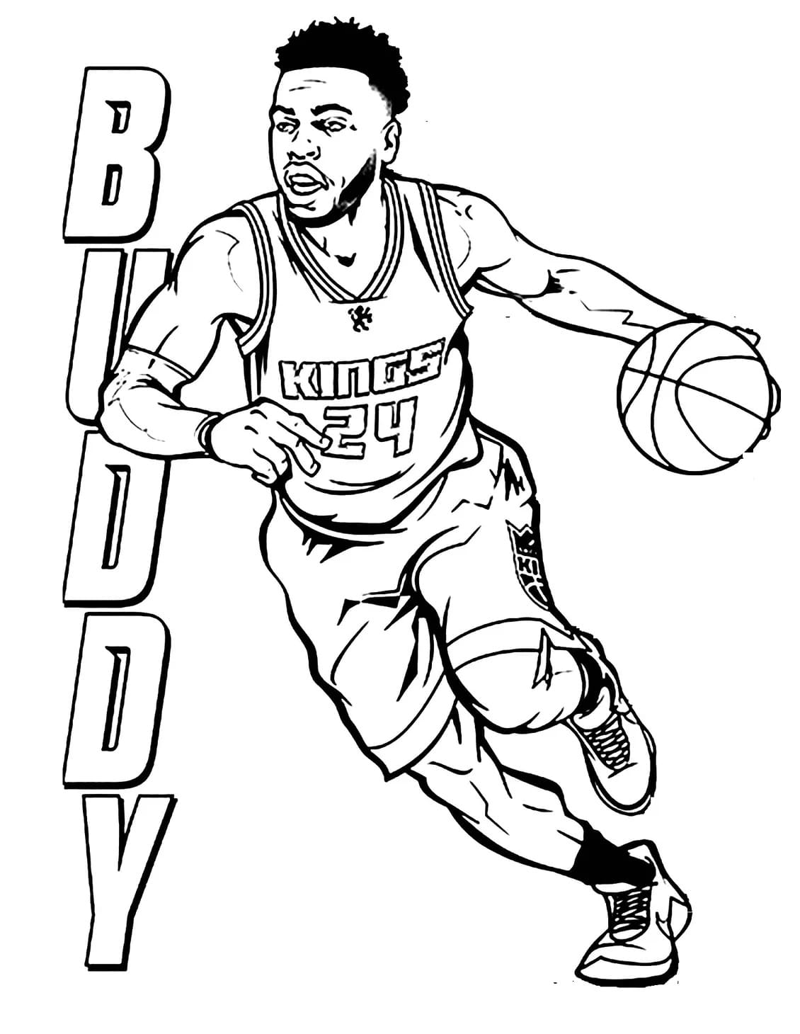 Buddy Spiller Basketball Tegninger til Farvelægning