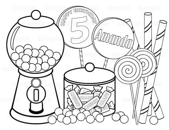 candy-shop-coloring Tegninger til Farvelægning