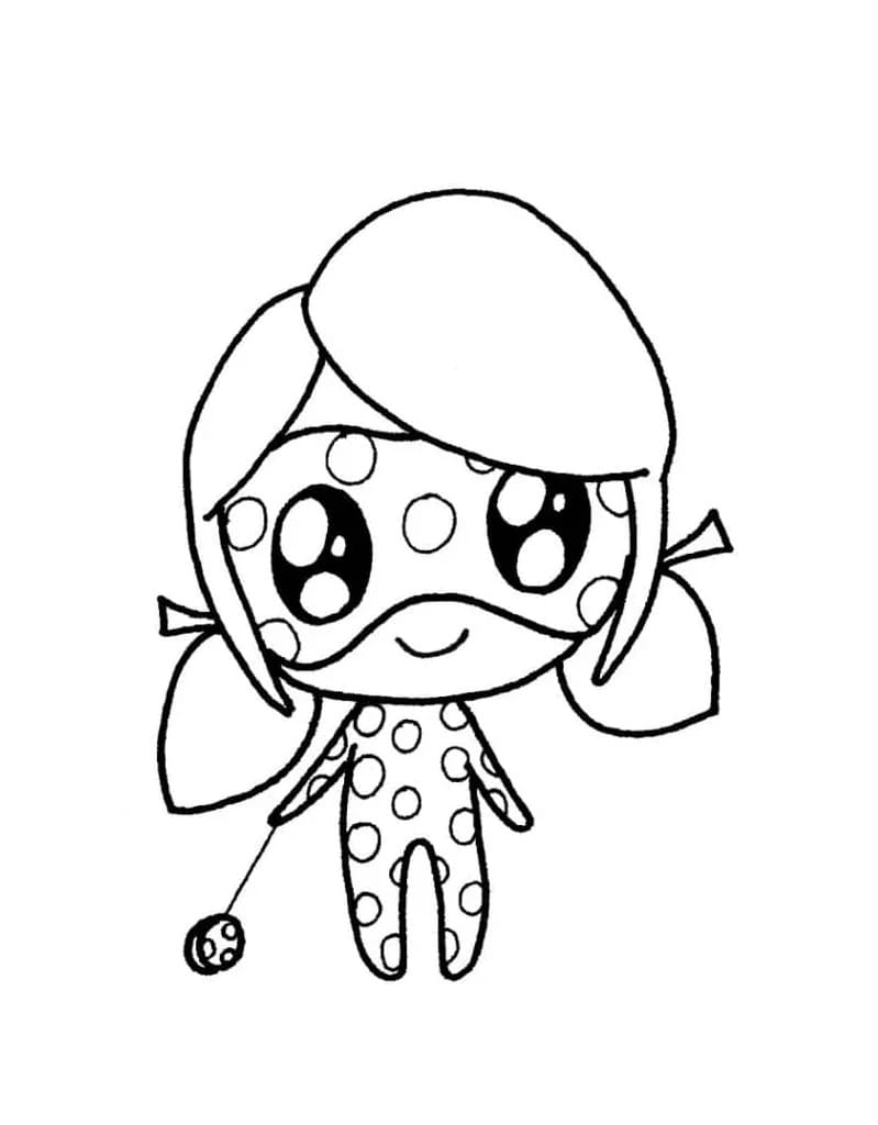 Chibi Marinette Tegninger til Farvelægning