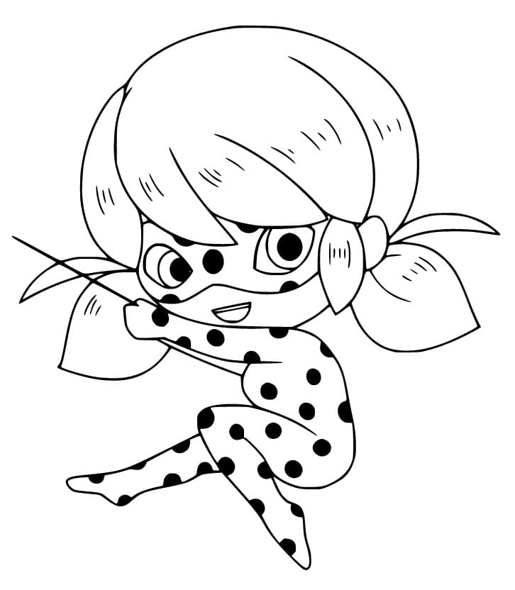 Chibi Marinette Ladybug Tegninger til Farvelægning