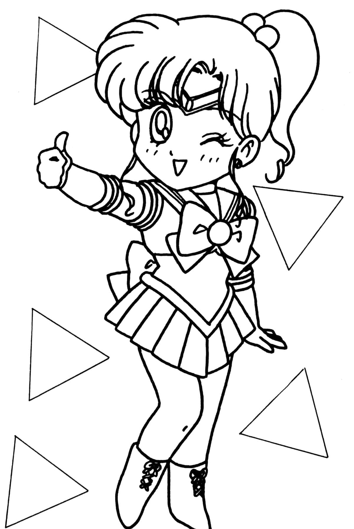 Chibi Sailor Jupiter Tegninger til Farvelægning