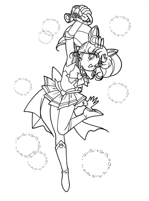 Chibiusa i Sailor Moon Tegninger til Farvelægning