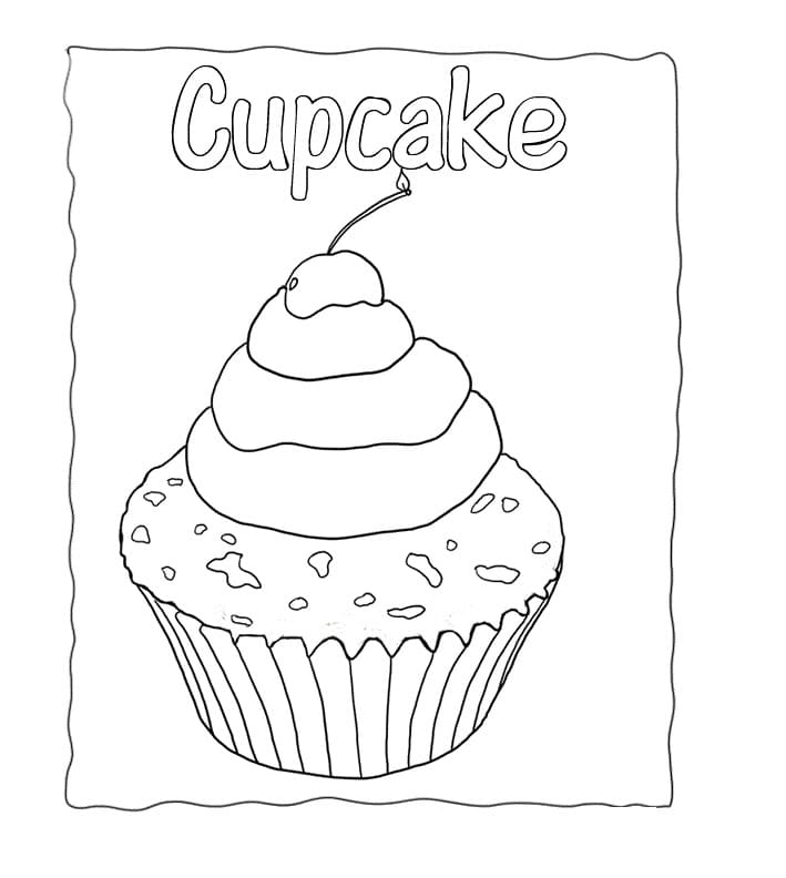 Cupcake gratis Tegninger til Farvelægning