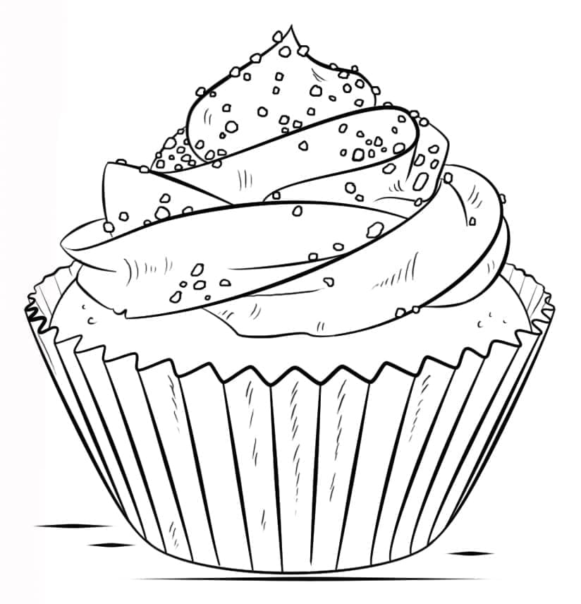 Cupcake gratis printbar Tegninger til Farvelægning