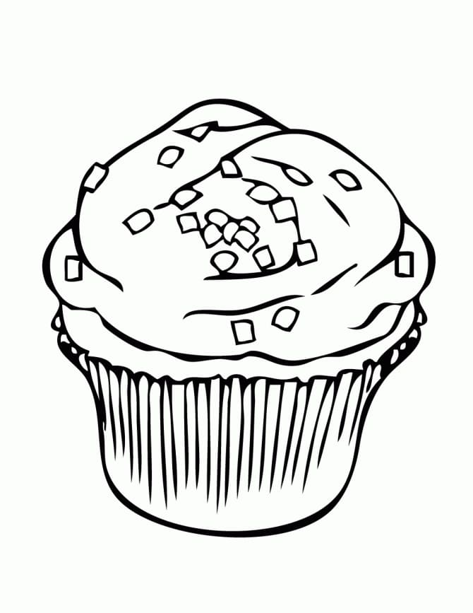 Cupcake printbar Tegninger til Farvelægning