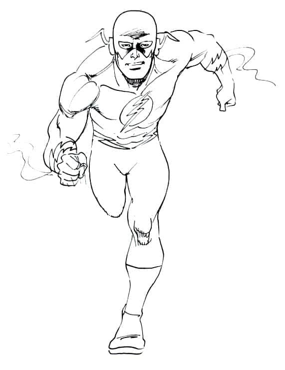 DC Hero Flash Tegninger til Farvelægning