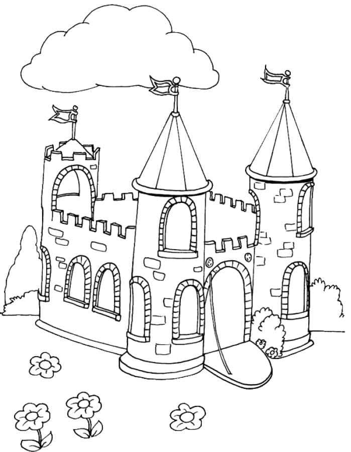 Dejligt slot til print 2 Tegninger til Farvelægning