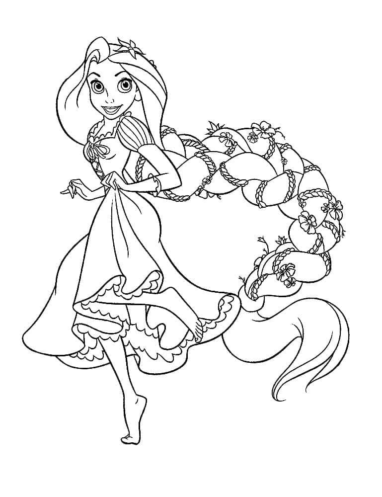 Disney Prinsesse Rapunzel Tegninger til Farvelægning