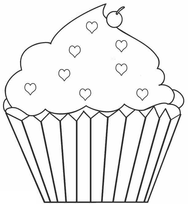 Elsker Cupcake Tegninger til Farvelægning