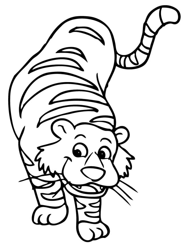 En Tegnefilm Tiger Tegninger til Farvelægning