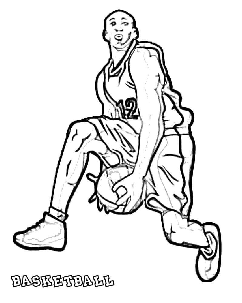 Fantastisk Basketballspiller Tegninger til Farvelægning