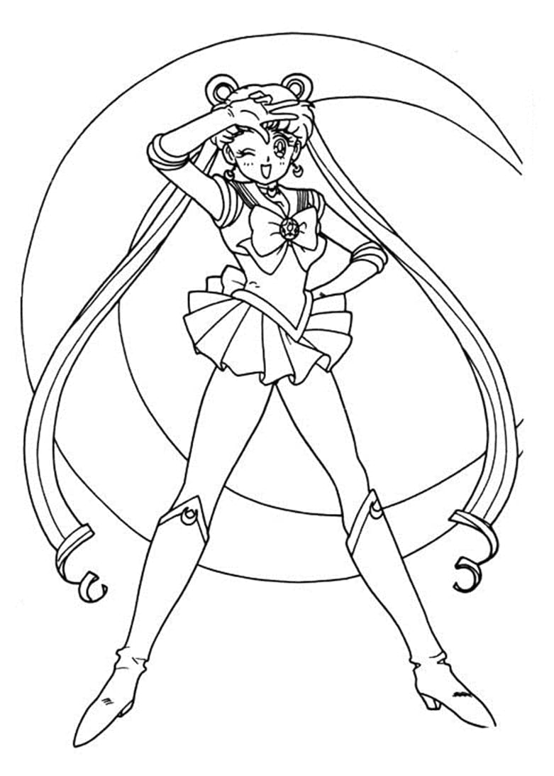 Fantastisk Sailor Moon billede Tegninger til Farvelægning