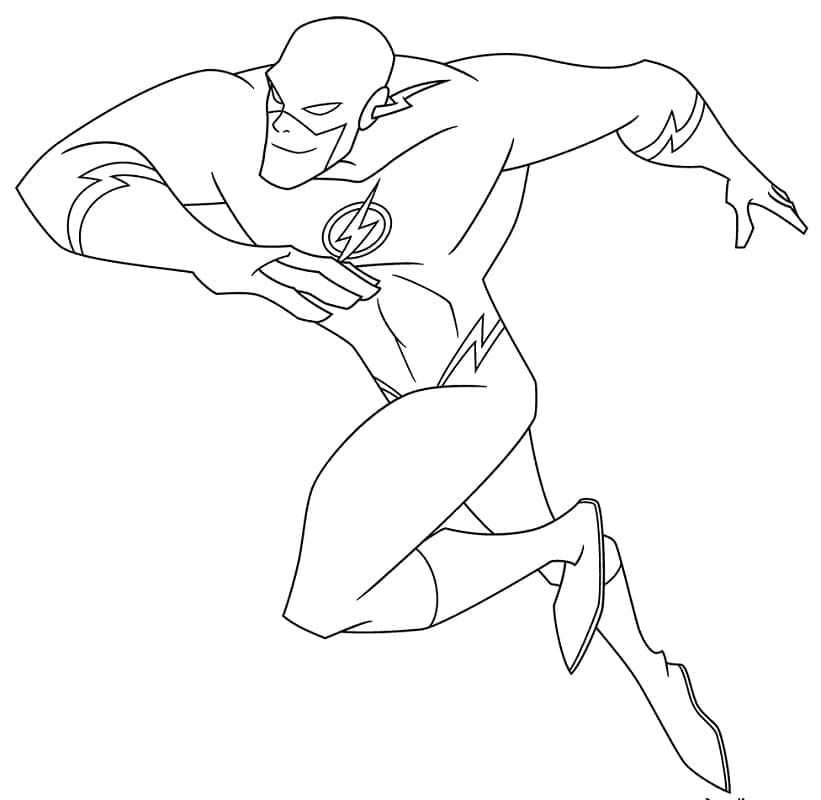 Flash Barry Allen Tegninger til Farvelægning