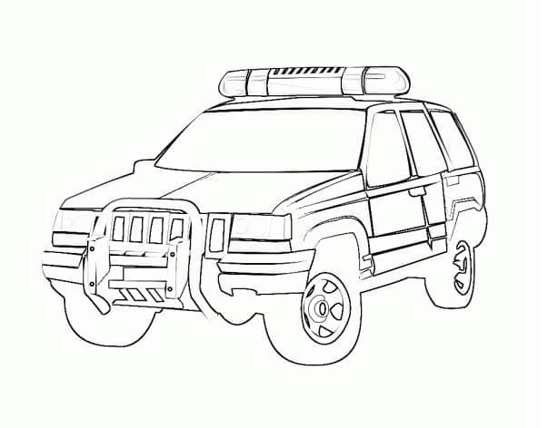 Ford Politibil Tegninger til Farvelægning