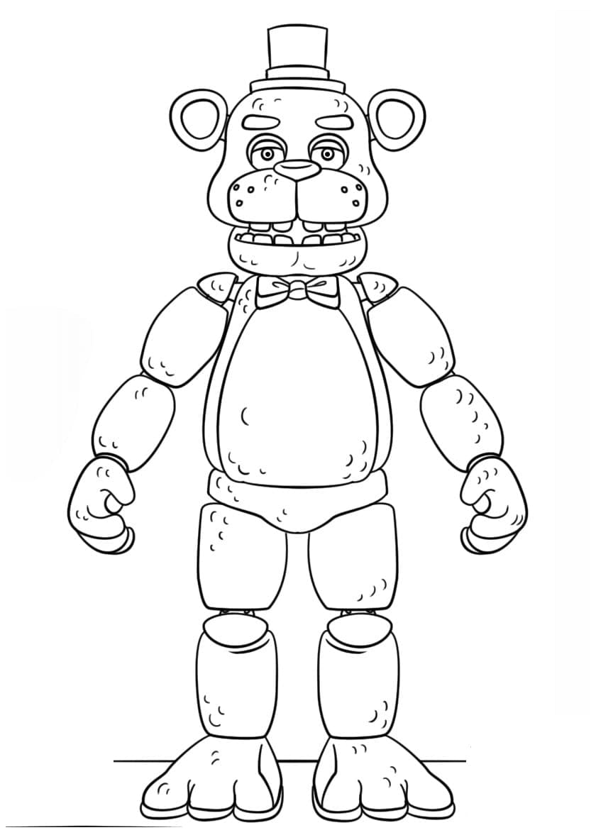 Freddy fra Five Nights at Freddy's Tegninger til Farvelægning