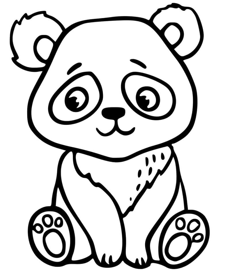 Genert Panda Tegninger til Farvelægning