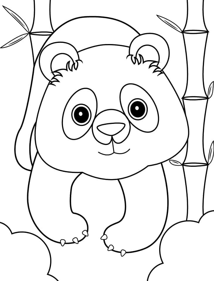 Glad Panda Tegninger til Farvelægning
