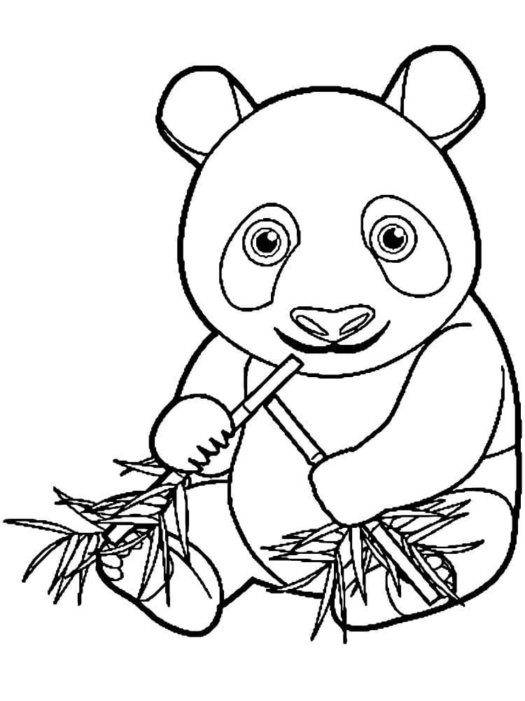 Glad Panda Tegninger til Farvelægning
