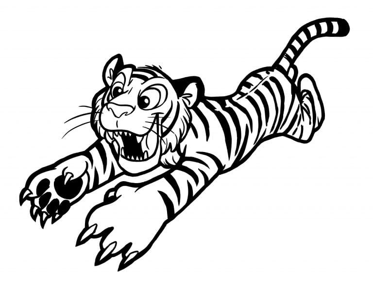 Glad Tigerunge Tegninger til Farvelægning