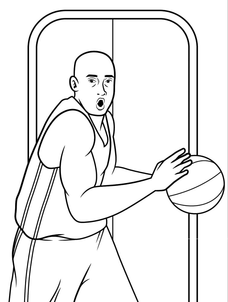 God Basketballspiller Tegninger til Farvelægning