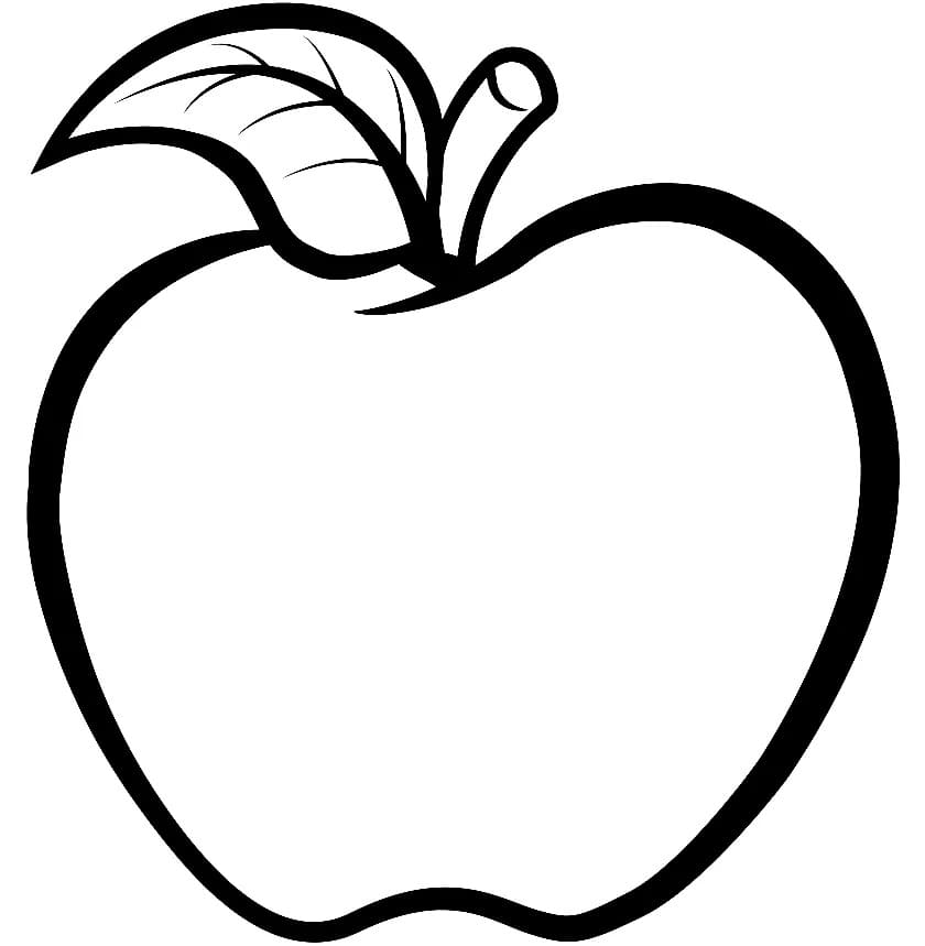 Æble Tegninger til Farvelægning
