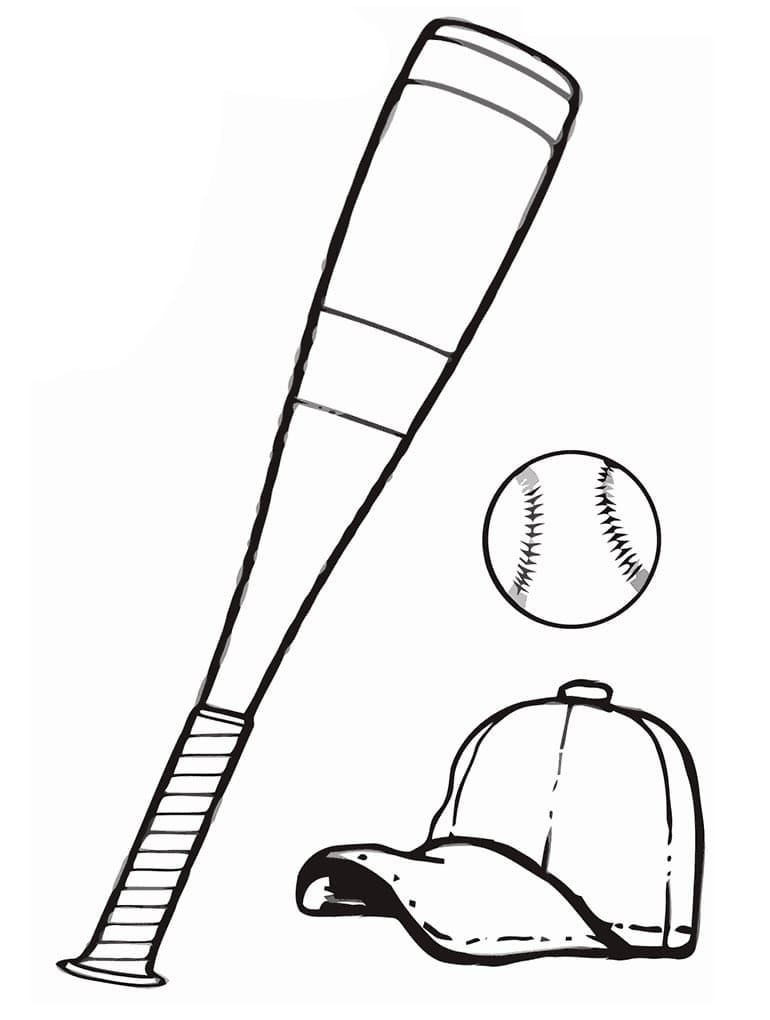 Gratis Baseball Tegninger til Farvelægning