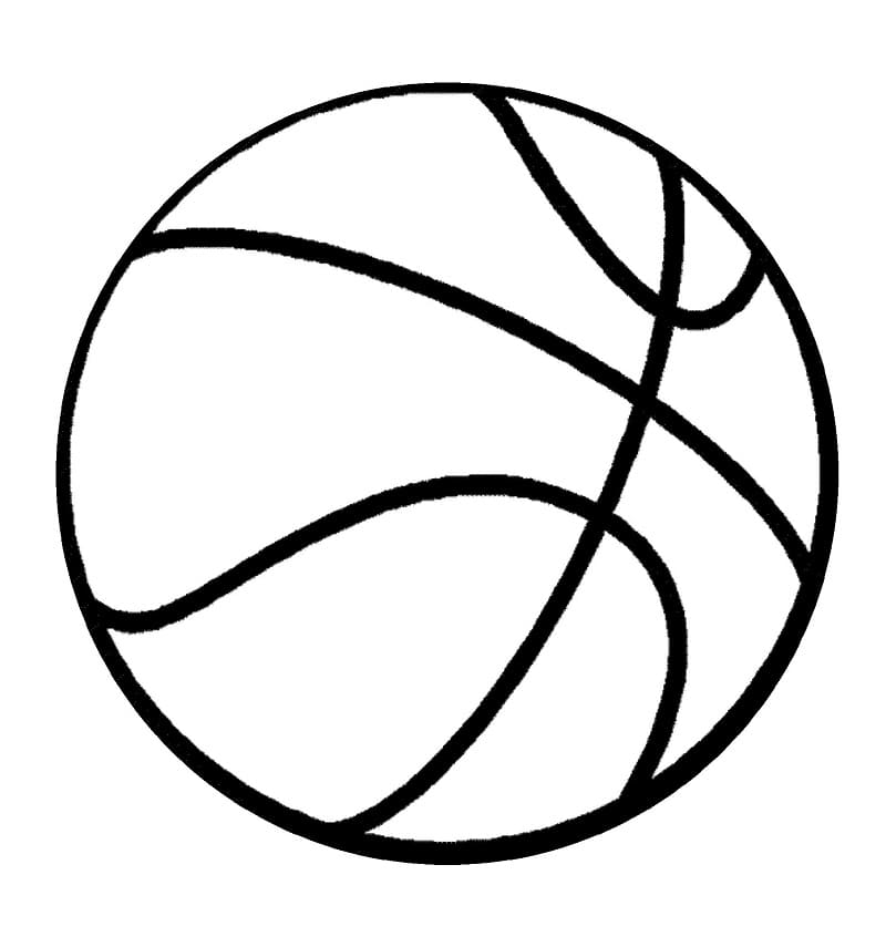 Grundlæggende Basketbold Tegninger til Farvelægning