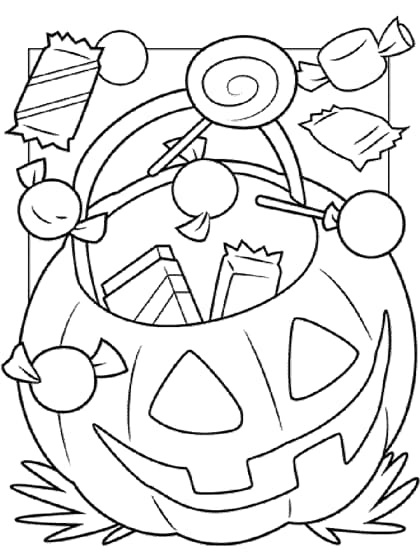 jack-o-lantern-coloring Tegninger til Farvelægning