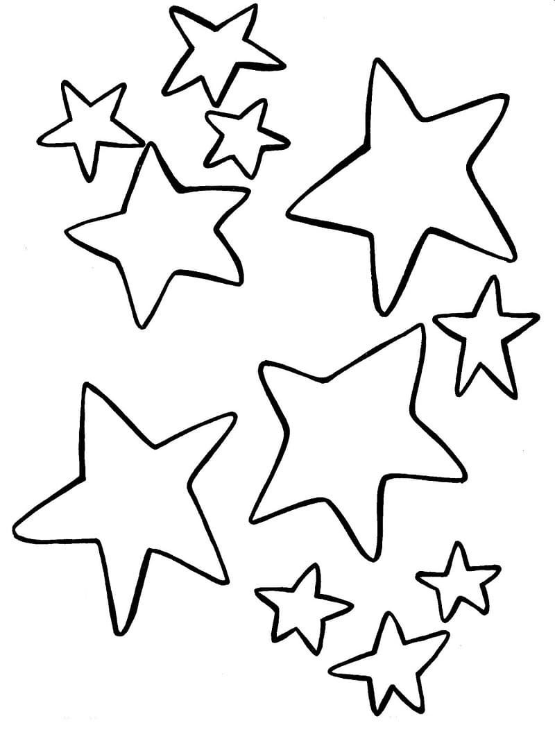 Lette Stjerner Tegninger til Farvelægning