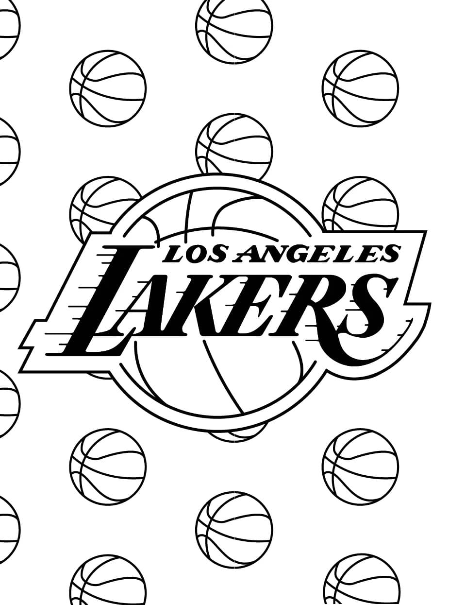 Los Angeles Lakers Tegninger til Farvelægning