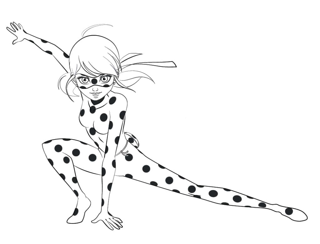 Marinette fra Miraculous Ladybug Tegninger til Farvelægning