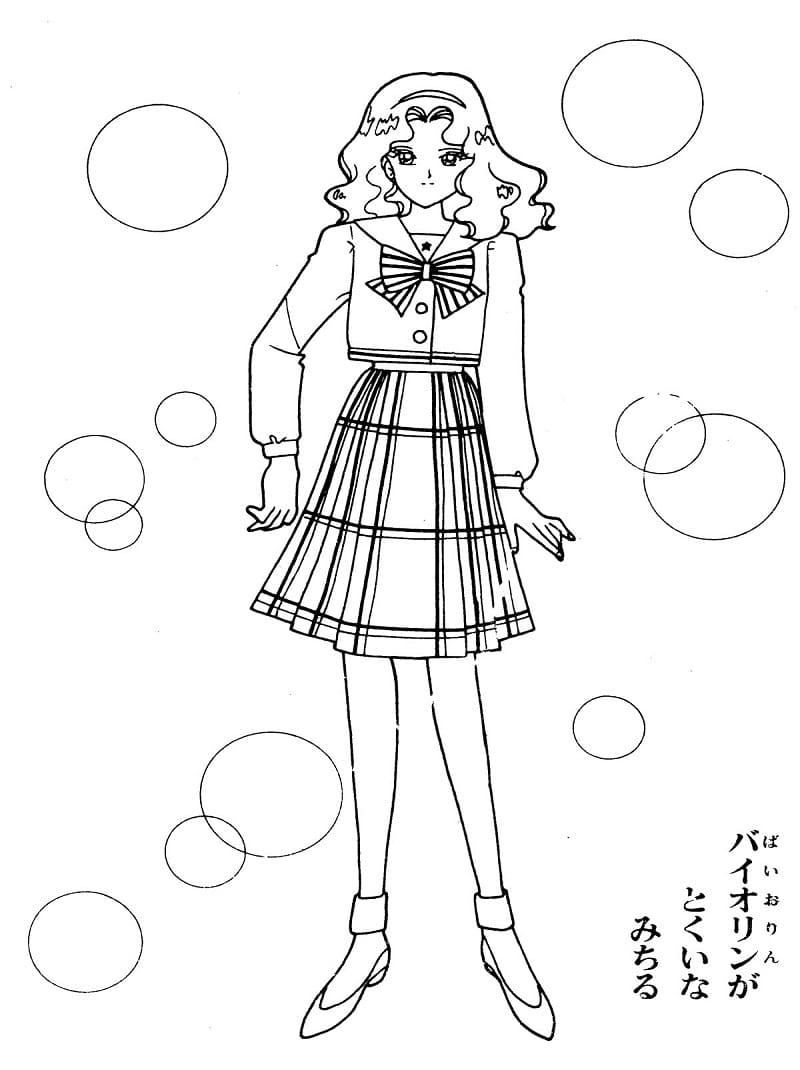 Michiru Kaiou Sailor Moon Tegninger til Farvelægning