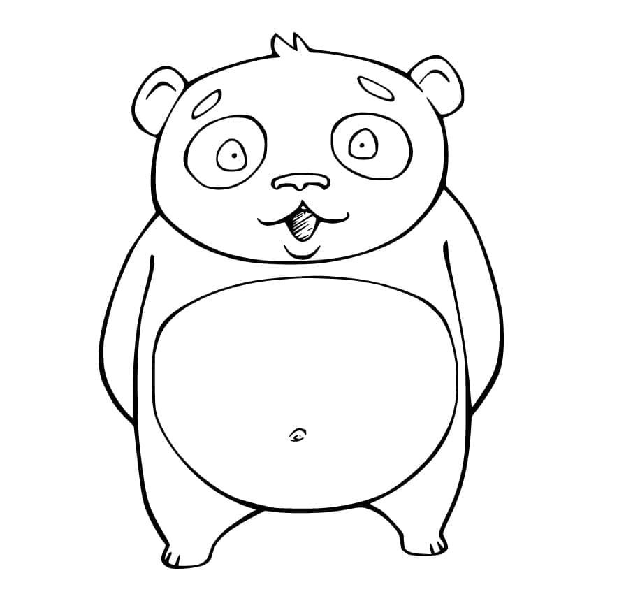 Overrasket Panda Tegninger til Farvelægning
