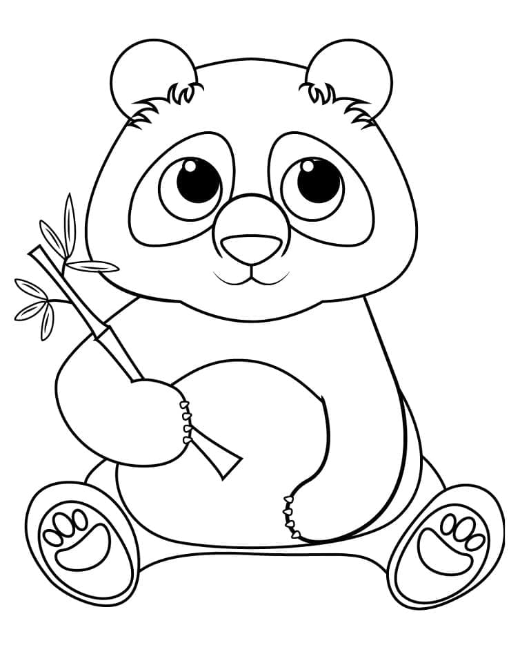 Panda Gratis Til Børn Tegninger til Farvelægning