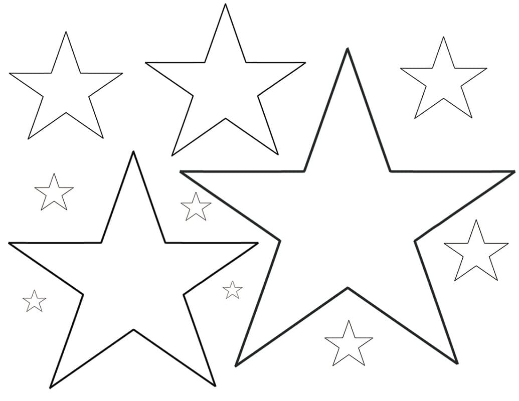 Perfekte Stjerner Tegninger til Farvelægning