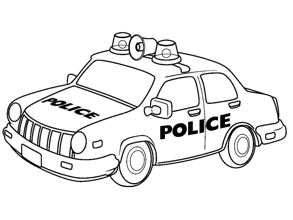 Politibil Fri Tegning Tegninger til Farvelægning