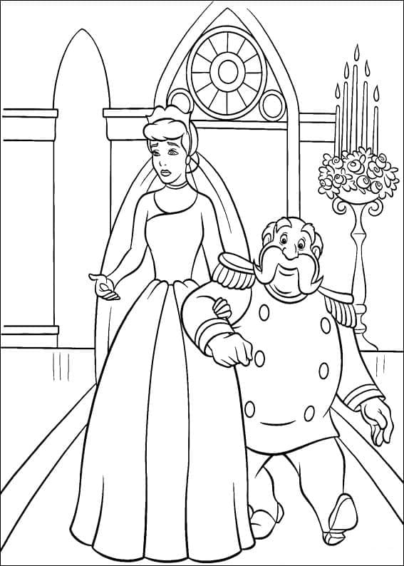 Prinsesse Askepot og Kongen Tegninger til Farvelægning