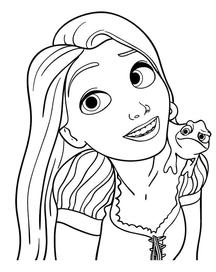 Prinsesse Rapunzel Fra Tangled Tegninger til Farvelægning